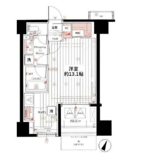 ベリスタ横浜 5階 間取り図
