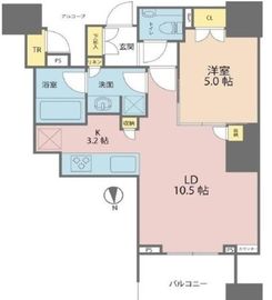 ドゥ・トゥール 50階 間取り図