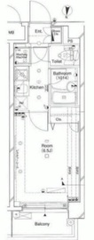 エルフラット高輪台 5階 間取り図