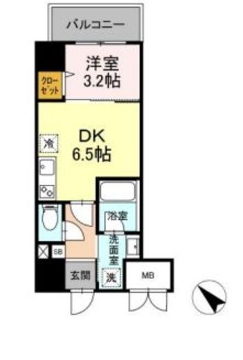 ゲートレジデンス鶴見 507 間取り図