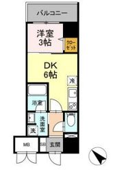 ゲートレジデンス鶴見 401 間取り図