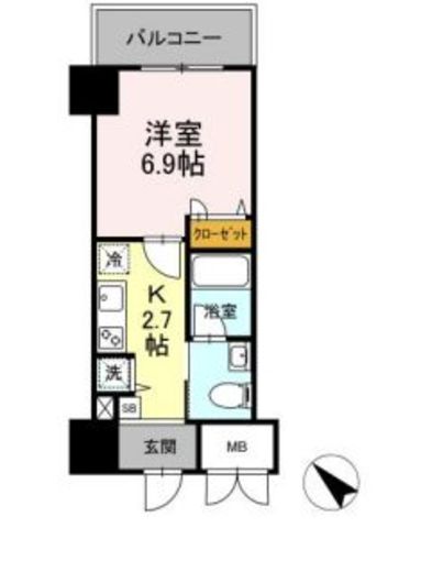 ゲートレジデンス鶴見 304 間取り図