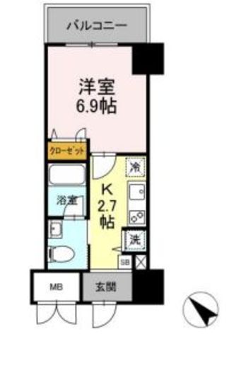 ゲートレジデンス鶴見 305 間取り図
