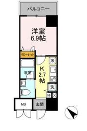 ゲートレジデンス鶴見 307 間取り図
