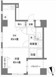 カスタリア新富町2 602 間取り図