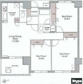 ベラカーサ広尾 701 間取り図