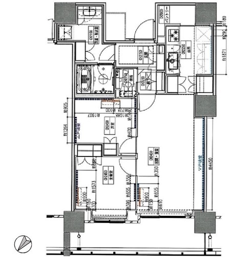 ザ・タワー横浜北仲 5階 間取り図