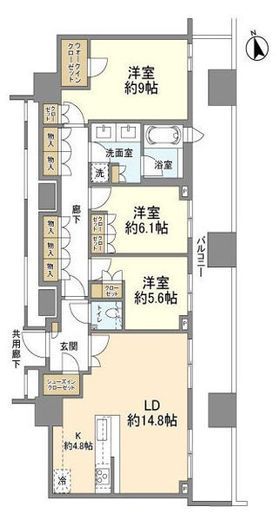 ブランズ渋谷桜丘 24階 間取り図