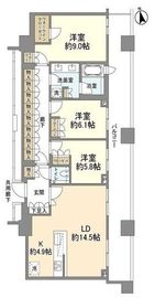 ブランズ渋谷桜丘 27階 間取り図