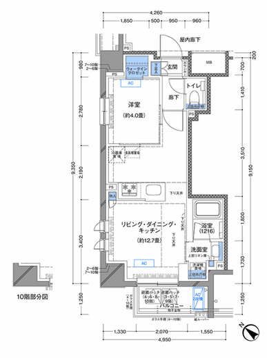 ラティエラ横濱大通り公園 601 間取り図