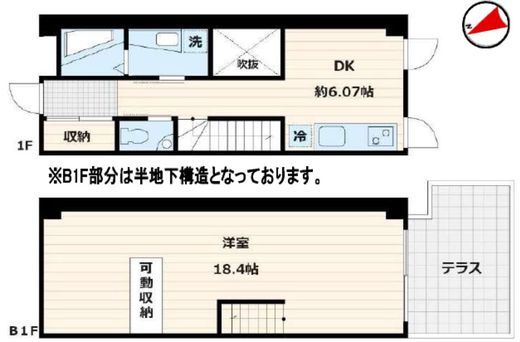 SUNBRIGHT YOYOGI PARK 2階 間取り図