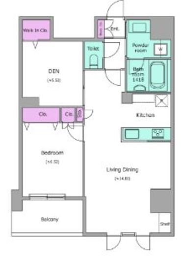 N-flats板橋 (エヌフラッツ板橋) 1001 間取り図