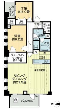 オープンレジデンシア広尾2 3階 間取り図