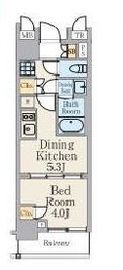 クレストコート町屋 302 間取り図