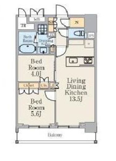 クレストコート町屋 703 間取り図