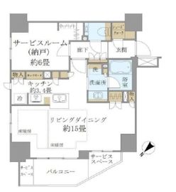 ジオ文京千石 6階 間取り図