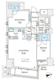 ディアナガーデン西麻布 2階 間取り図