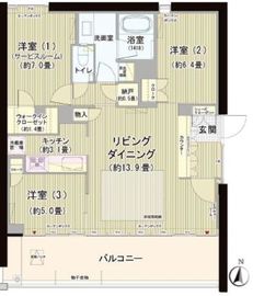ガーデニエール砧ウエスト 1004 間取り図