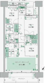 HARUMI FLAG PARK VILLAGE (晴海フラッグ パークヴィレッジ) 13階 間取り図