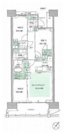 HARUMI FLAG PARK VILLAGE (晴海フラッグ パークヴィレッジ) 4階 間取り図
