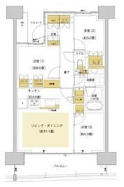 HARUMI FLAG SUN VILLAGE (晴海フラッグ サンヴィレッジ) 5階 間取り図