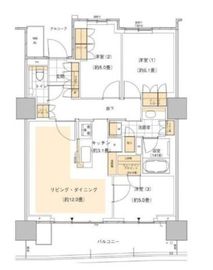 HARUMI FLAG SUN VILLAGE (晴海フラッグ サンヴィレッジ) 8階 間取り図