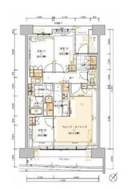 HARUMI FLAG SUN VILLAGE (晴海フラッグ サンヴィレッジ) 15階 間取り図