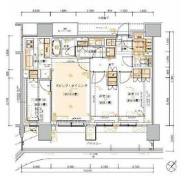 HARUMI FLAG SUN VILLAGE (晴海フラッグ サンヴィレッジ) 9階 間取り図
