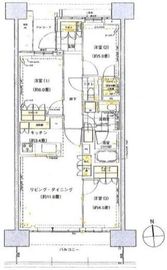 HARUMI FLAG SUN VILLAGE (晴海フラッグ サンヴィレッジ) 13階 間取り図