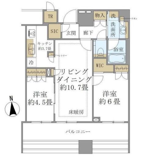 白金ザ・スカイ 12階 間取り図