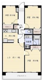 ファミール国分寺 14階 間取り図