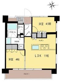 クリオ武蔵小杉ガーデンマークス 4階 間取り図