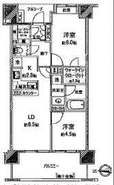 スカイクレストビュー東京 11階 間取り図