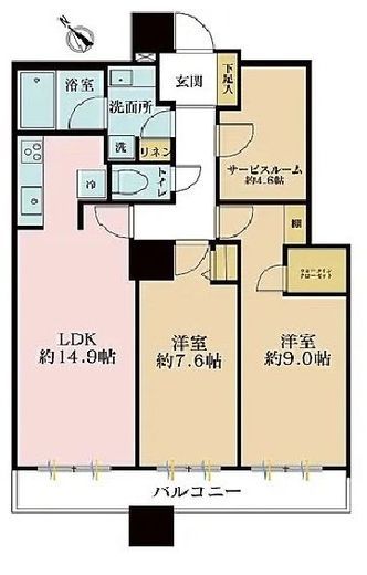 コスモ東京ベイタワー 5階 間取り図