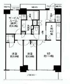 Wコンフォートタワーズ WEST 36階 間取り図