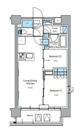 ルフォンプログレ押上EAST 101 間取り図