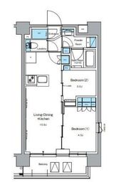 ルフォンプログレ押上EAST 201 間取り図