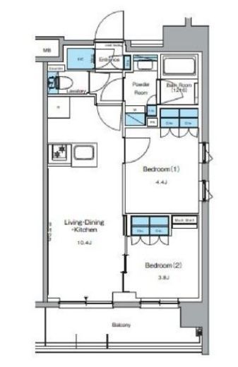 ルフォンプログレ押上EAST 513 間取り図