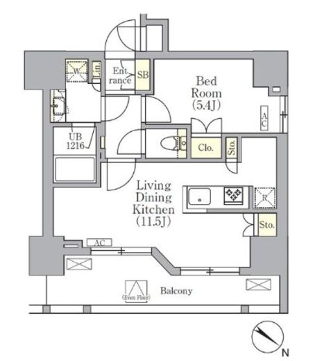 ORSUS三ノ輪 (オルサス三ノ輪) 1004 間取り図