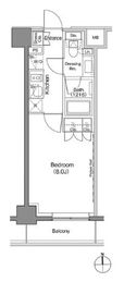 ザ・パークハビオ上野御徒町 205 間取り図