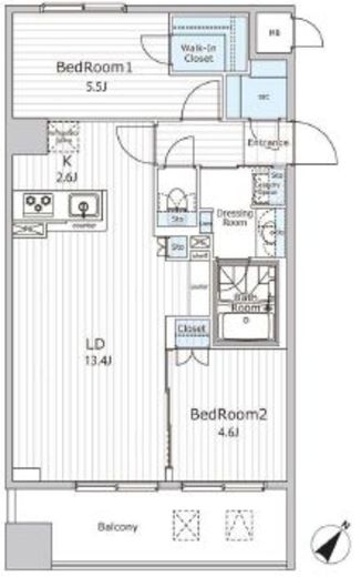 ビエラコート日本橋久松町 601 間取り図