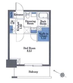 プライムメゾン神保町 1203 間取り図
