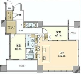 ガレリアグランデ 21階 間取り図