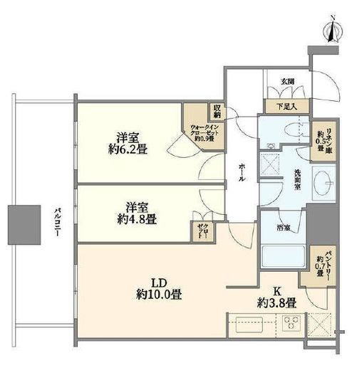 パークシティ武蔵小杉ザガーデンタワーズイースト 42階 間取り図