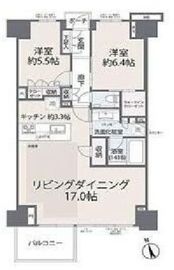 プラウド銀座東レジデンス 3階 間取り図