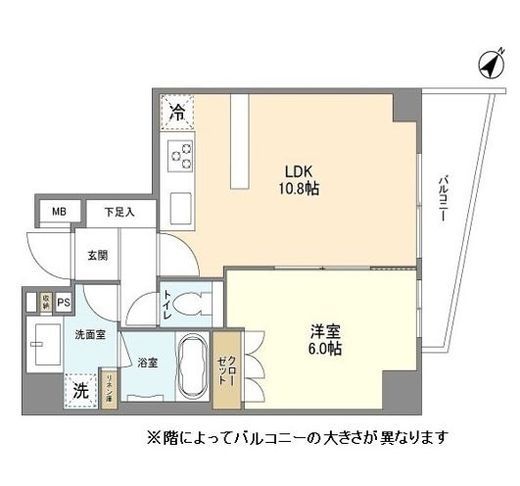 YSレジデンス代田橋 401 間取り図
