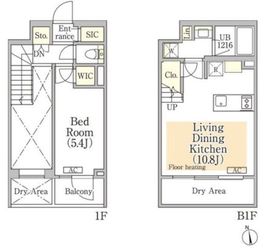 イプセ神楽坂 103 間取り図