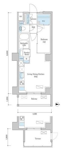 デュオフラッツ篠崎 104 間取り図