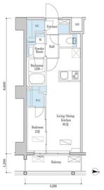 デュオフラッツ篠崎 208 間取り図