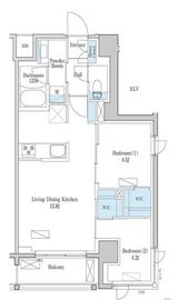 デュオフラッツ篠崎 304 間取り図